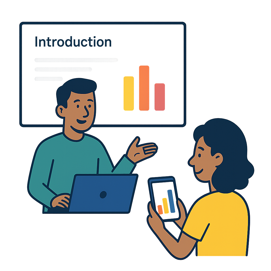 Interactive presentation illustration