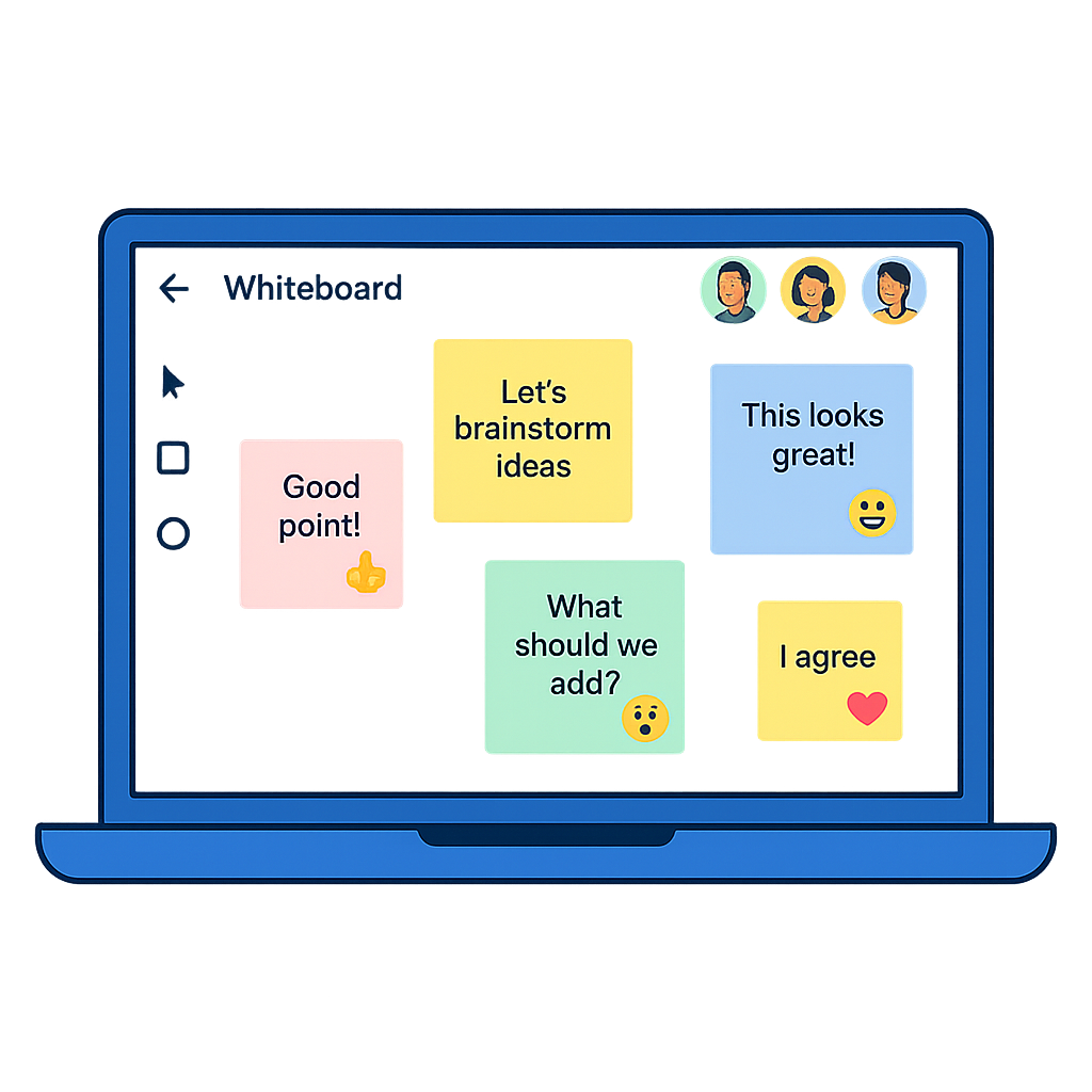 Collaborative drawing illustration